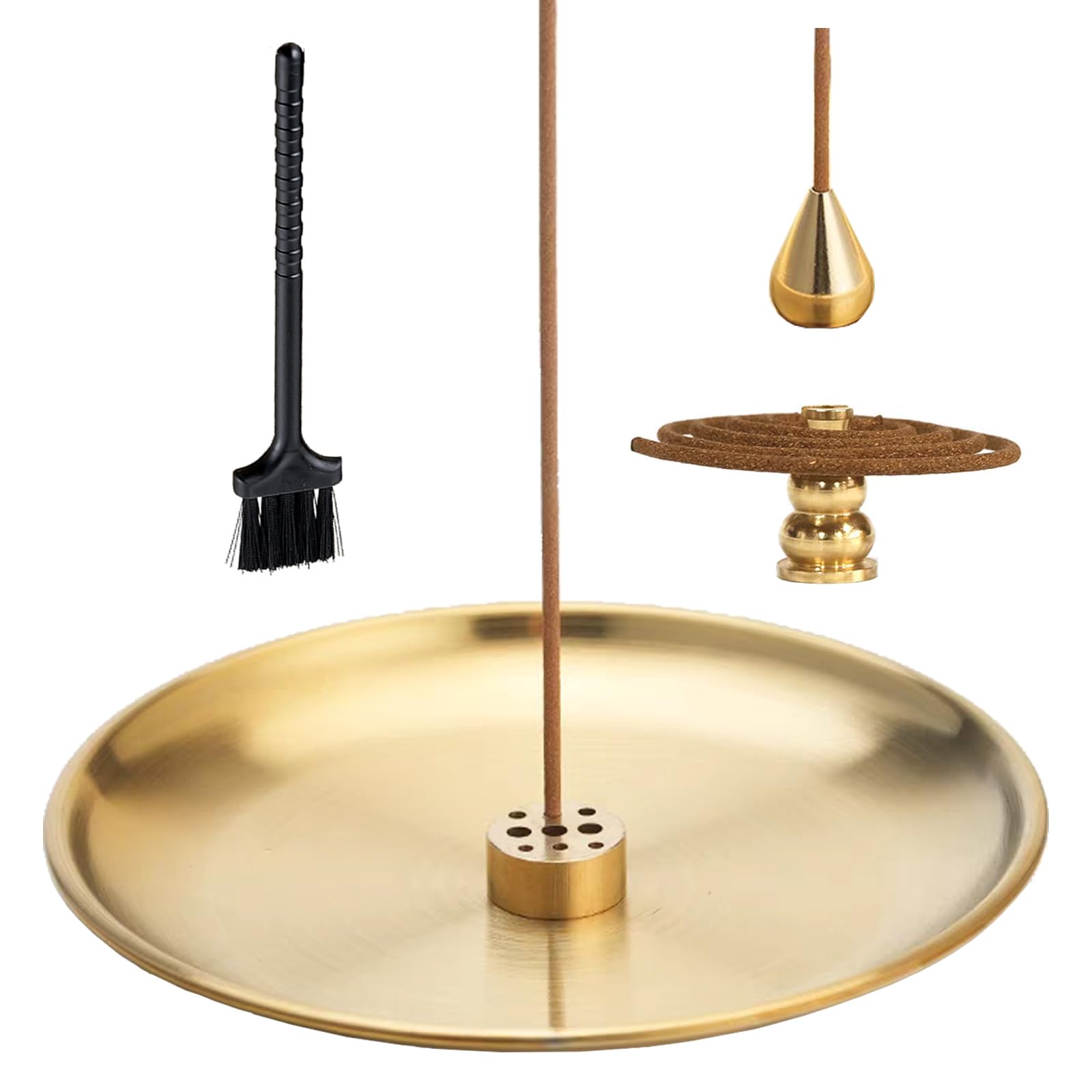 

ZiSyouMa Incense BurnerIncense Stick Holder [Incense Plate + Gourd-Shaped Incense Holder + Teardrop-Shaped Incense Holder + 9-Hole Incense Holder]
