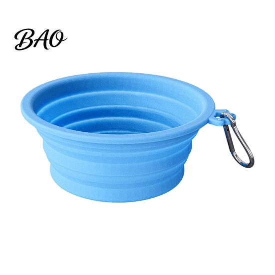 Collapsible Cat Bowl Foldable Dog Bowl, with Carabiner, Portable Paw Shape Pet Silicone for Dogs Cats Travel Camping