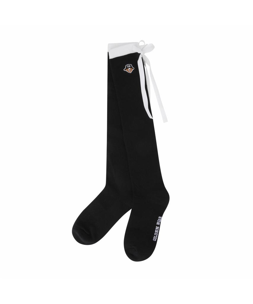 Goldeunbeeo (W) Ribbon Tie Knee-Socks G6Lax26242Bkx