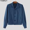 INCERUN Autumn Men Lapel Long Sleeve Buttons Down Jackets Coats
