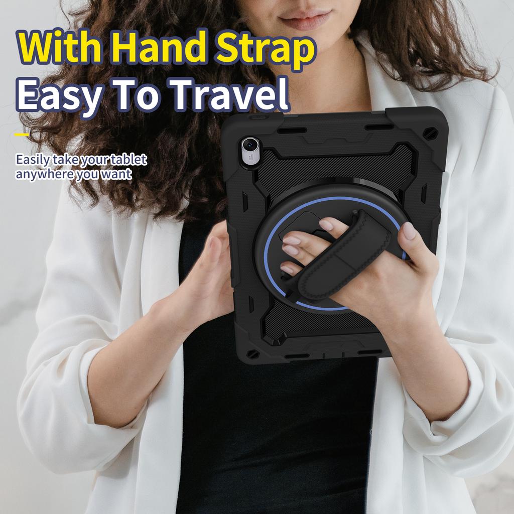 Rugged Case For Huawei MatePad 11.5 2023 Armor Stand Cover Multi-Layers Protection With 360 Rotatable Hand Strap Shockproof Capa