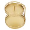 2 Tier Fruit Tray Gold Elegant Large Capacity Decorative Multi Purpose Cupcake Stand for Home Party Kitchen