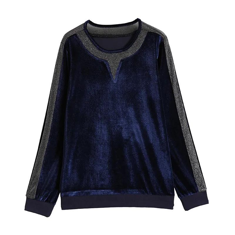 Sweatshirt for Women Autumn Winter Oversized Round Neck Cotton Long Sleeved Shirt Loose Casual Pullover Sweatshirt