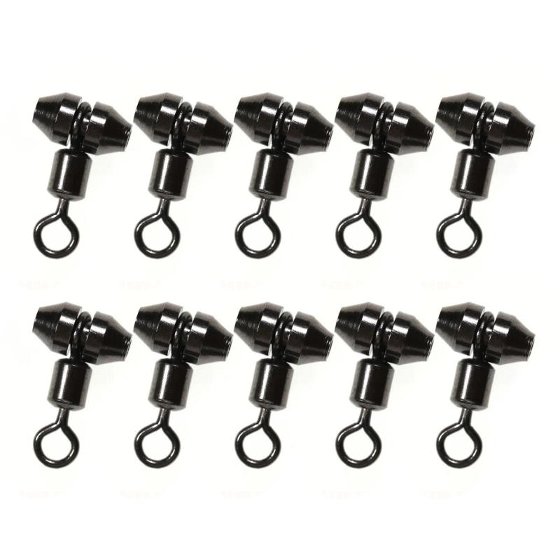 10pcs Saltwater Fishing Rolling Swivels Fishing Tackle Accessories Fishing Rig Line Connector Rotation Line Swivels