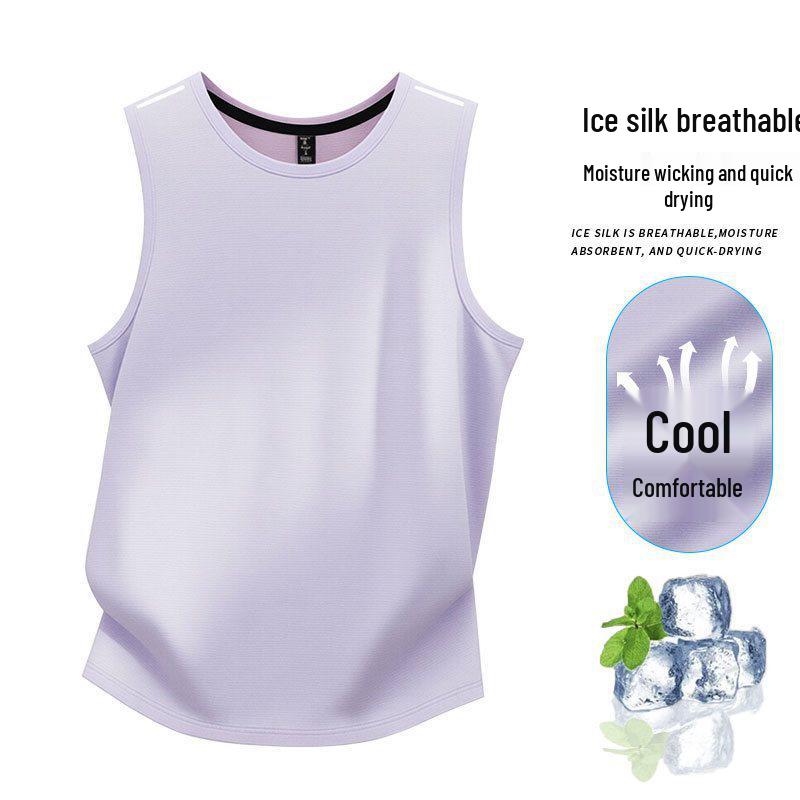 Ice Silk Quick-Dry Men's Trendy Sports Round Neck Tee - Summer 2026 Collection