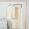 Flower Knitted Waistcoat Dress Sleeveless Vest Two-piece Set