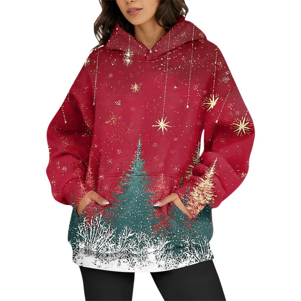 Women's Fashion Daily Versatile Casual Crewneck Sweatshirts Long Sleeve Printed Top Sweatshirts