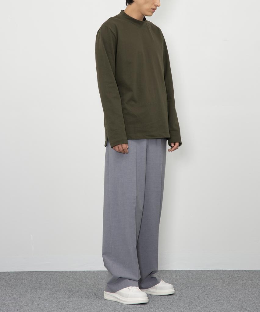 RAW TO RAW Mrn007 Fine Cotton Half Neck Pullover (Fiddle Leaf)
