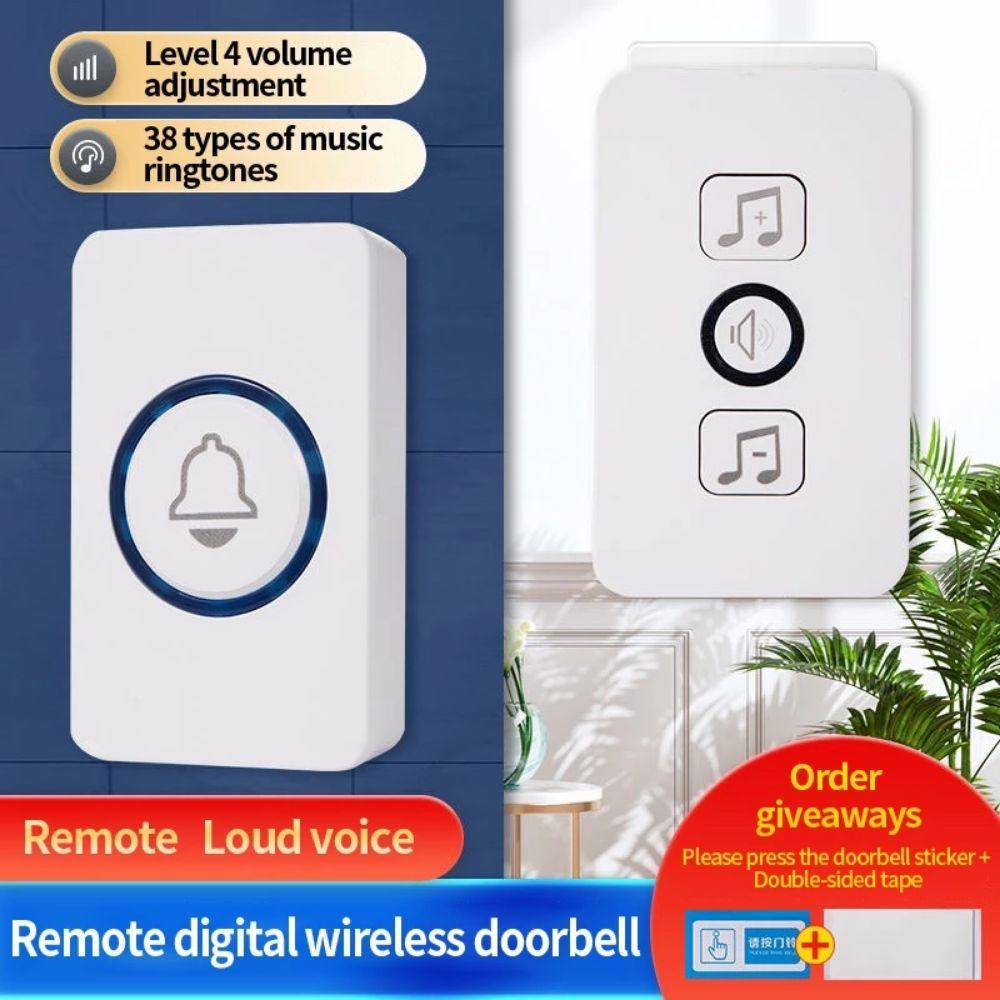 300M Range Wireless Doorbell 60 Chimes Welcome Doorbell Adjustable Volume Smart Doorbell  Apartment