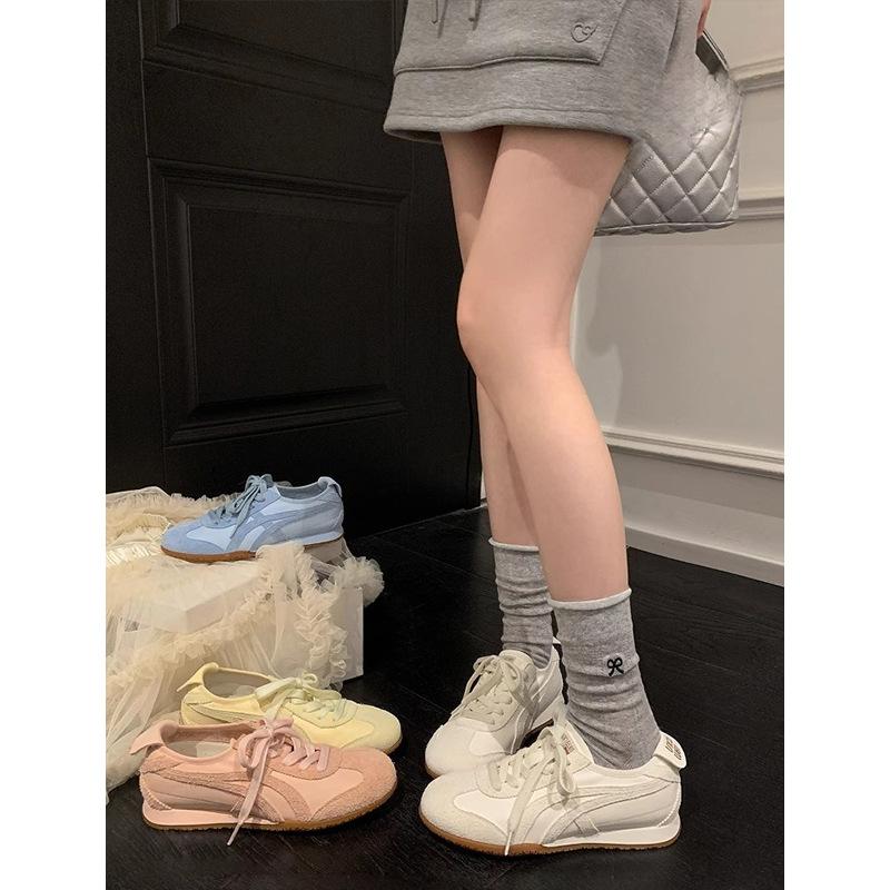 Ballet Style Retro Splicing German Training Shoes Women's 2025 New Comfortable and Lightweight Versatile Casual Sports Forrest Gump Shoes