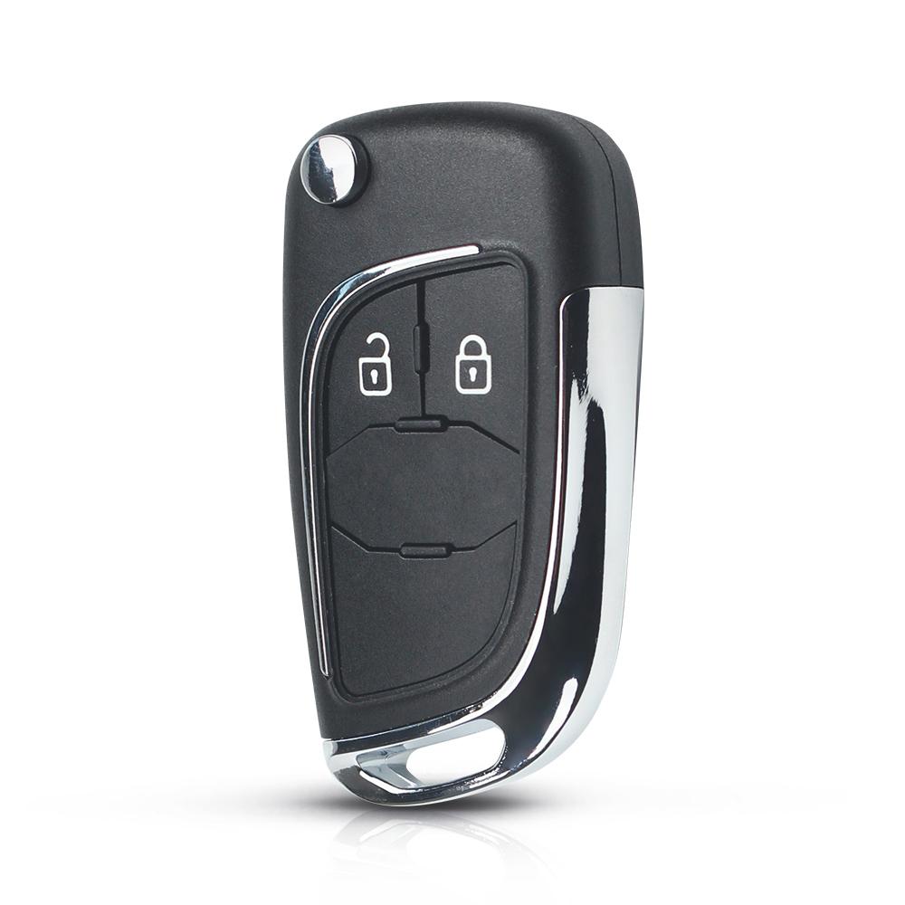KEYYOU 10pcs Modified Folding Remote Car Key Shell Fob Case For Chevrolet Cruze Epica Lova Camaro Impala For Opel HU100 Logo