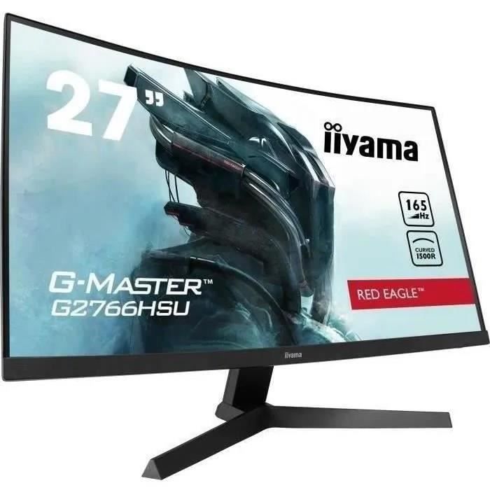 Ecran PC Gamer Incurvé - IIYAMA - 27" - FHD - 165Hz - Dalle VA - 1ms - G2766HSU-B1