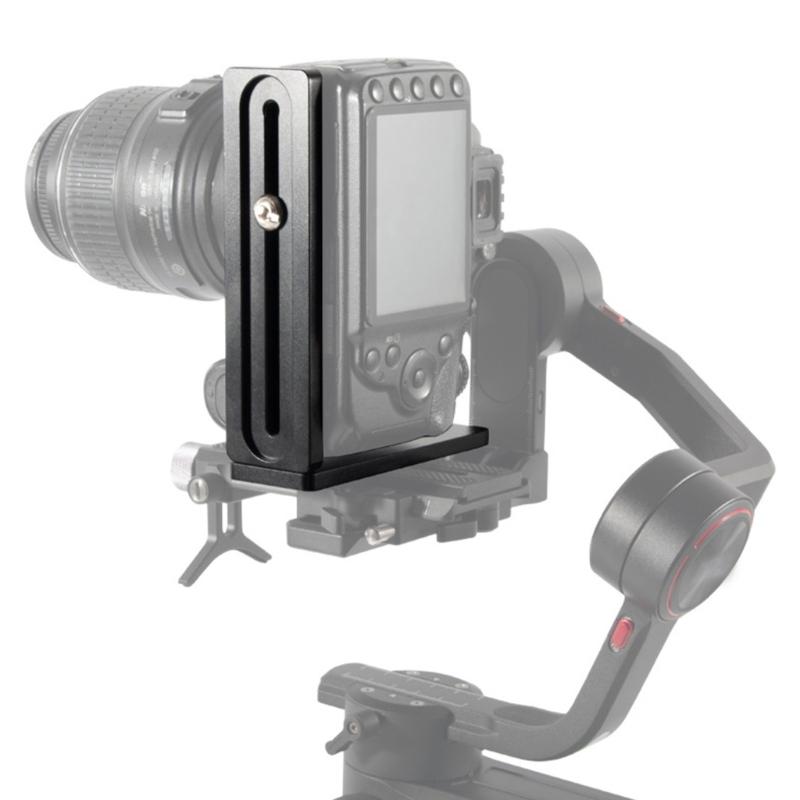 L Shape Camera Quick Release Plate Aluminum Tripod Mount Vertical Grip Holder