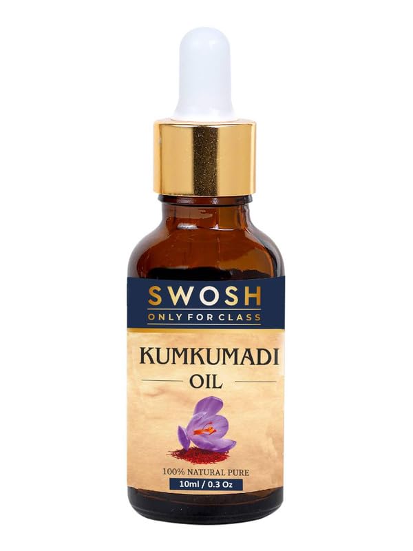 SWOSH Ayurveda Kumkumadi Tailam - Kumkumadi Face Oil With Saffron for Glowing Skin(10 ml) - 100% Vegan and Chemical Free | Helps Revive and Repair