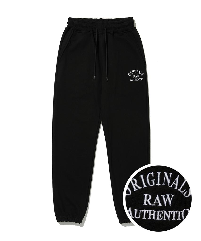 RAW LAB Originals Geborduurde Joggingbroek (Zwart)