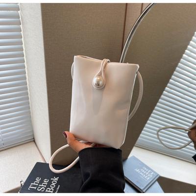 Small Bag Women's Mobile Phone Bag New Fashion Shoulder Messenger Bag Women's Fashion Simple Solid Color Small Square Bag