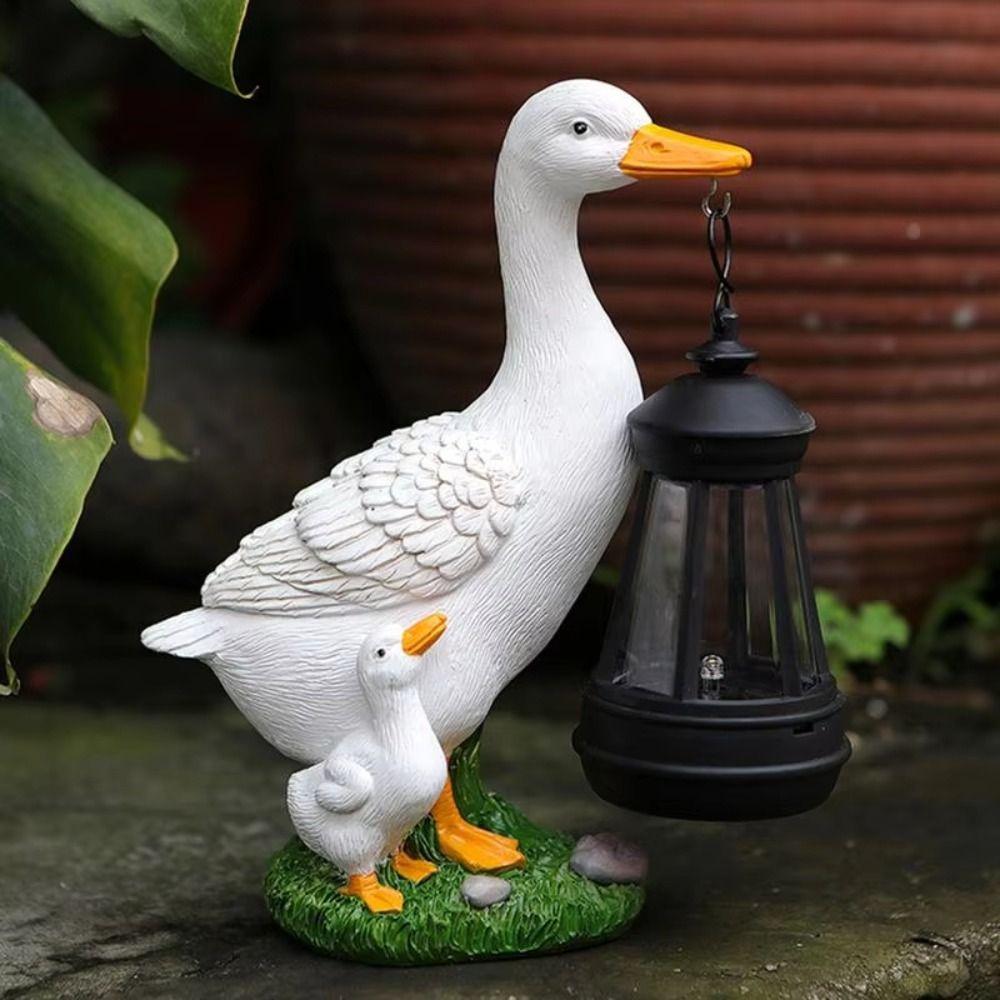 Warm Light Duck Solar Lantern LED Solar Garden Statue Solar Landscape Light  Courtyard