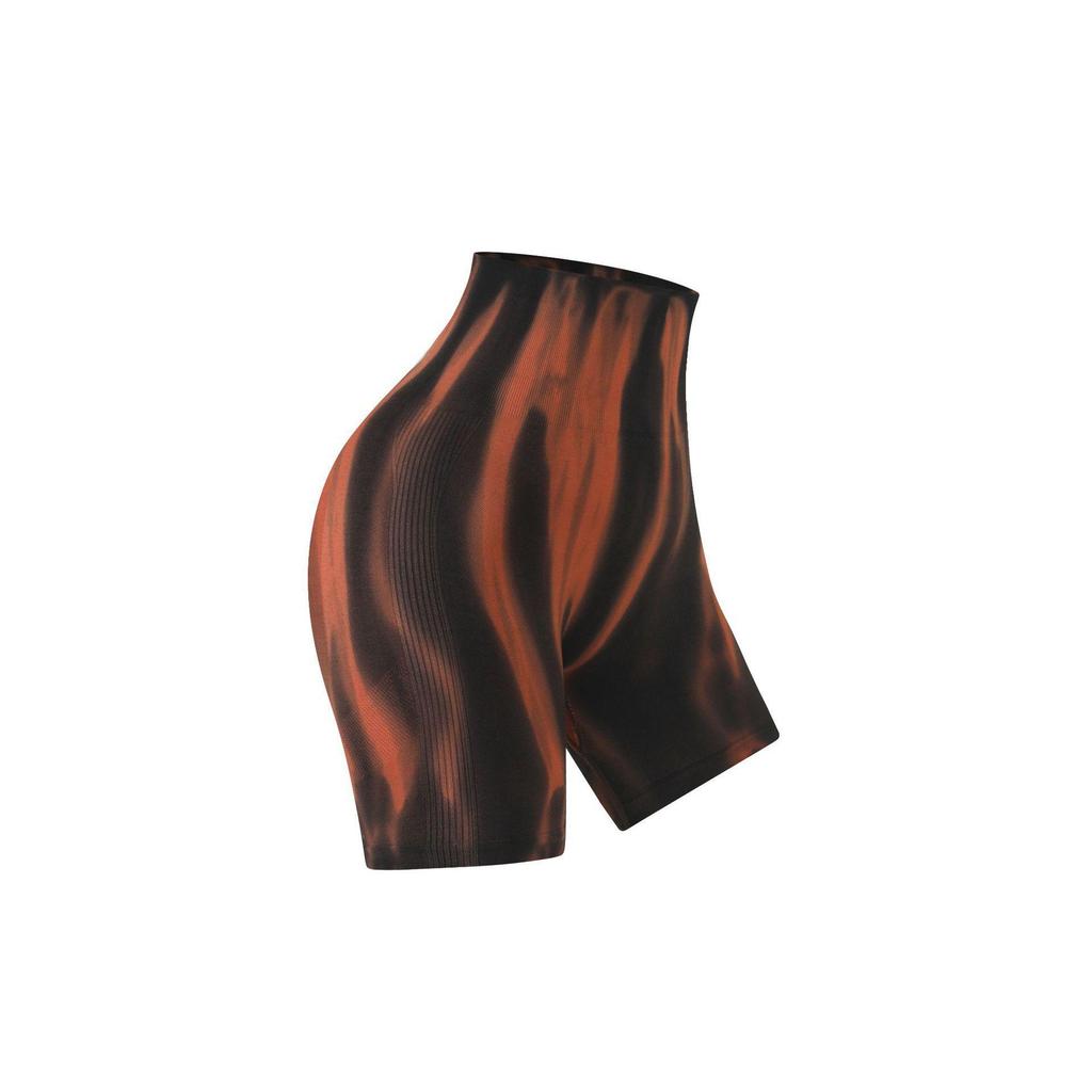 Women's Colorful Aurora Honey Butt Lifting Yoga Shorts - Quick-drying Gradient Fitness Three-quarter Sports Pants