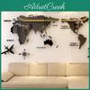 Acrylic 3d Home World Decor Map Wall Stickers Creative Home Living Room Tv Background Wall Stickers