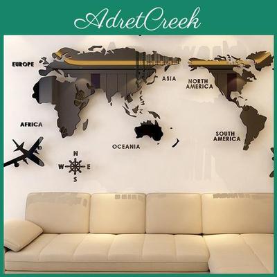 Acryl 3D Heim Welt Dekor Karte Wandaufkleber Kreativ Zuhause Wohnzimmer TV Hintergrund Wandaufkleber