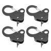 4PCS Spring Snap Attach Rope Hook 38?58in Opening 316 Stainless Steel Quick Threading Boat Spring