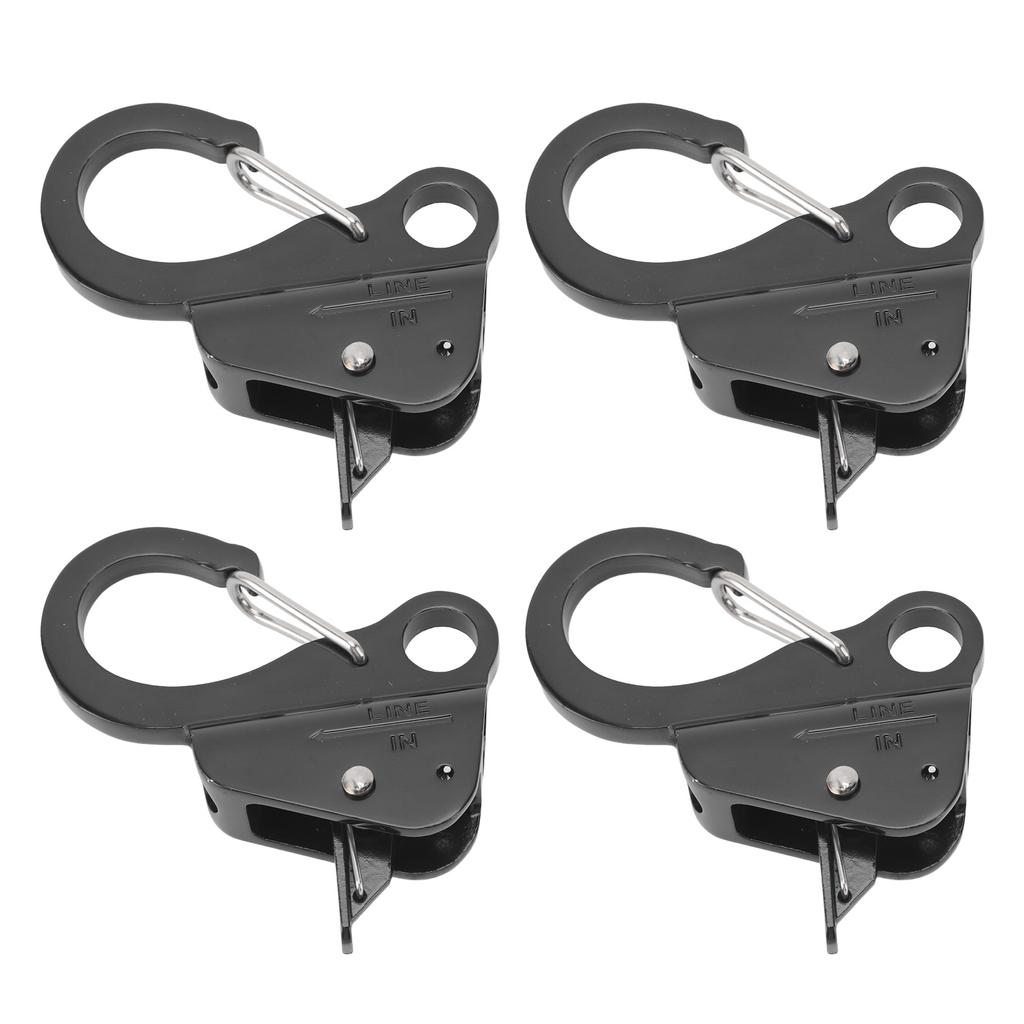 4PCS Spring Snap Attach Rope Hook 38?58in Opening 316 Stainless Steel Quick Threading Boat Spring