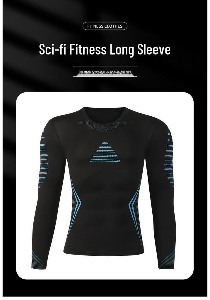 Men's Quick-Dry Long Sleeve Sports Top for Basketball, Running, and Training