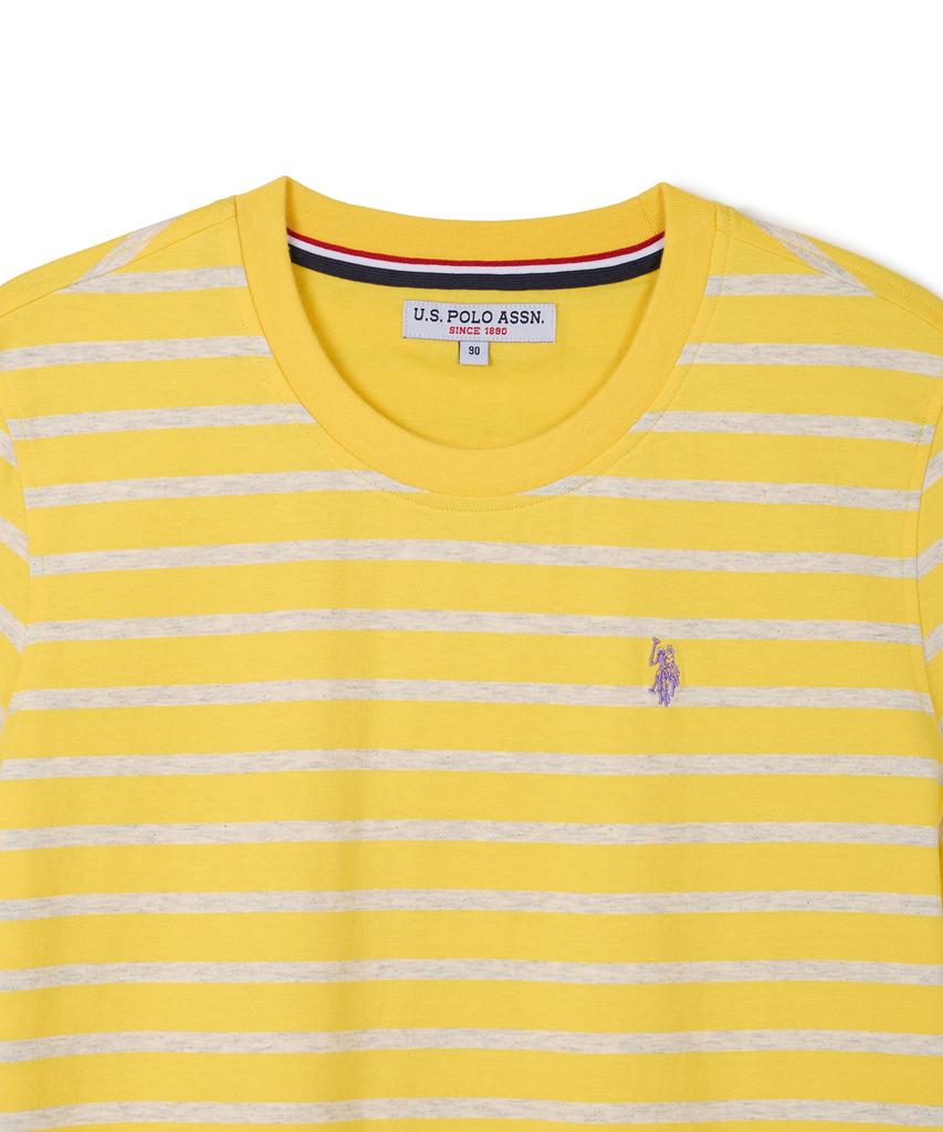 USPOLOASSN Baumwoll-Kurzarm-Rundhals-T-Shirt_Gelb St