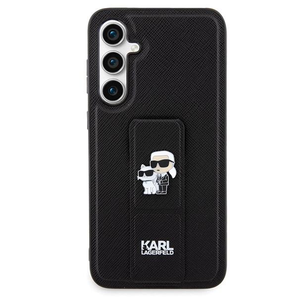 Karl Lagerfeld Klhcs23Fegsakcpk S23 Fe S711 Black Hardcase Gripstand Saffiano Karl&Choupette Pins
