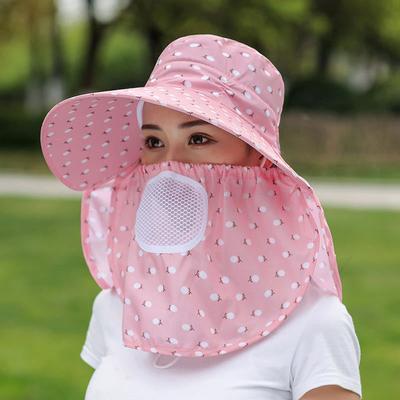 Sunscreen Hat Women's Summer Mask Face Covering Sun Hat Big Edge Versatile Cool Hat Ultraviolet Vegetable Growing Sun Hat