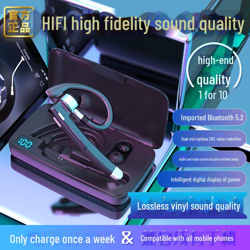 YYK-520 2. generációs Bluetooth headset: Vezeték nélküli, Hosszú akkumulátor-élettartam, Zajszűrő, Fülkampós üzleti modell