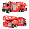 Children's Alloy Fire Truck Toy with Spray Water, Ladder, and Rescue Features
