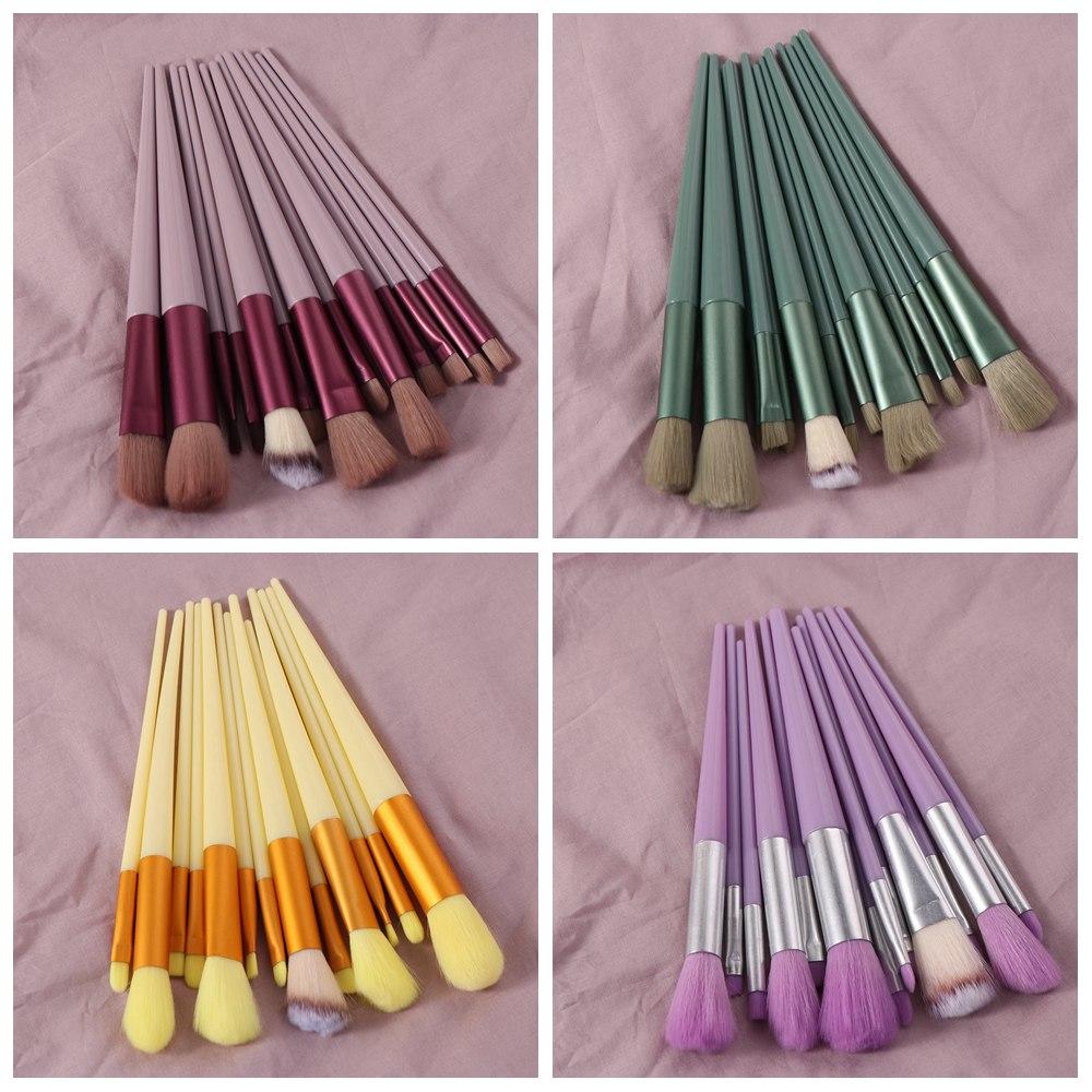 13Pcs/Set Tools Eyeshadow Powder Brush Furry Cosmetic Brush Set Professional Makeup Brushes  Women