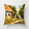 Bedroom Living Room Car Office Pillowcase Country Oil Painting Scenery Pillow Sofa Cushion