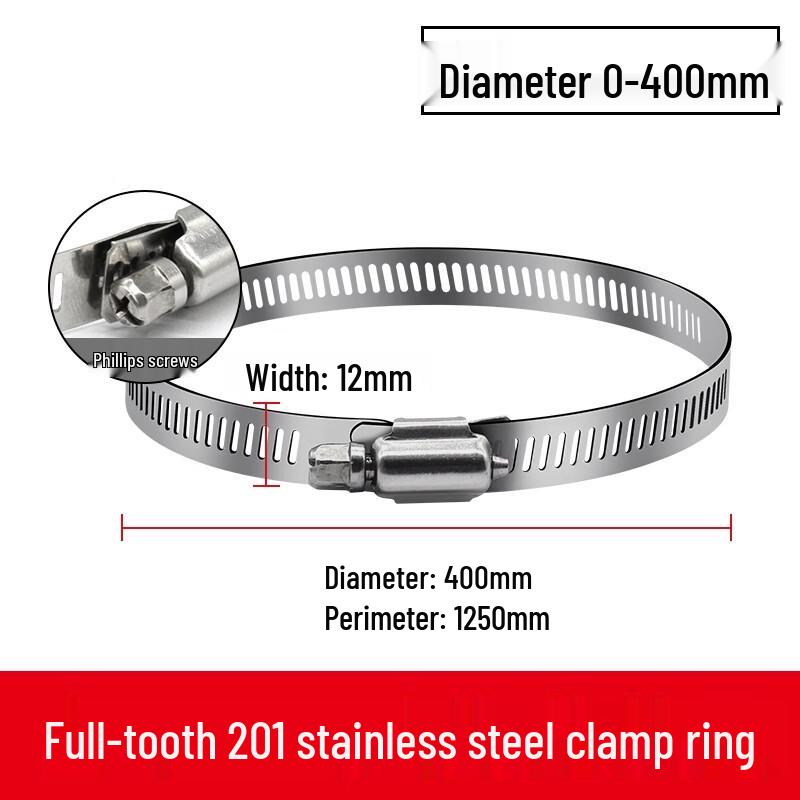 SOXW 201 Stainless Steel Heavy-Duty Hose Clamp