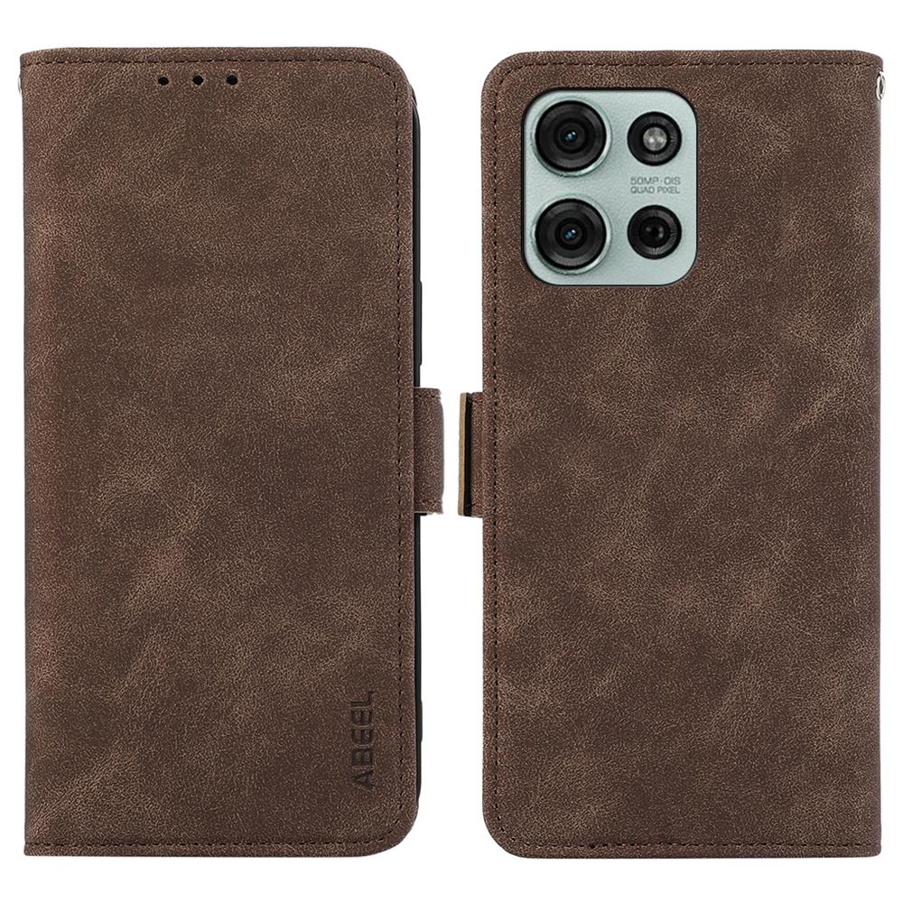 For Motorola Moto G75 5G Case PU Leather Folio Stand View RFID Blocking Phone Cover