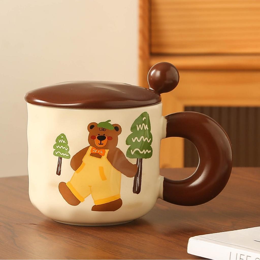 Suvenir Cană Ceramică Urs Desene Animate Personalizată Creativă Cană Cuplu Cană Apă Cadou Ziua de Naștere Fete