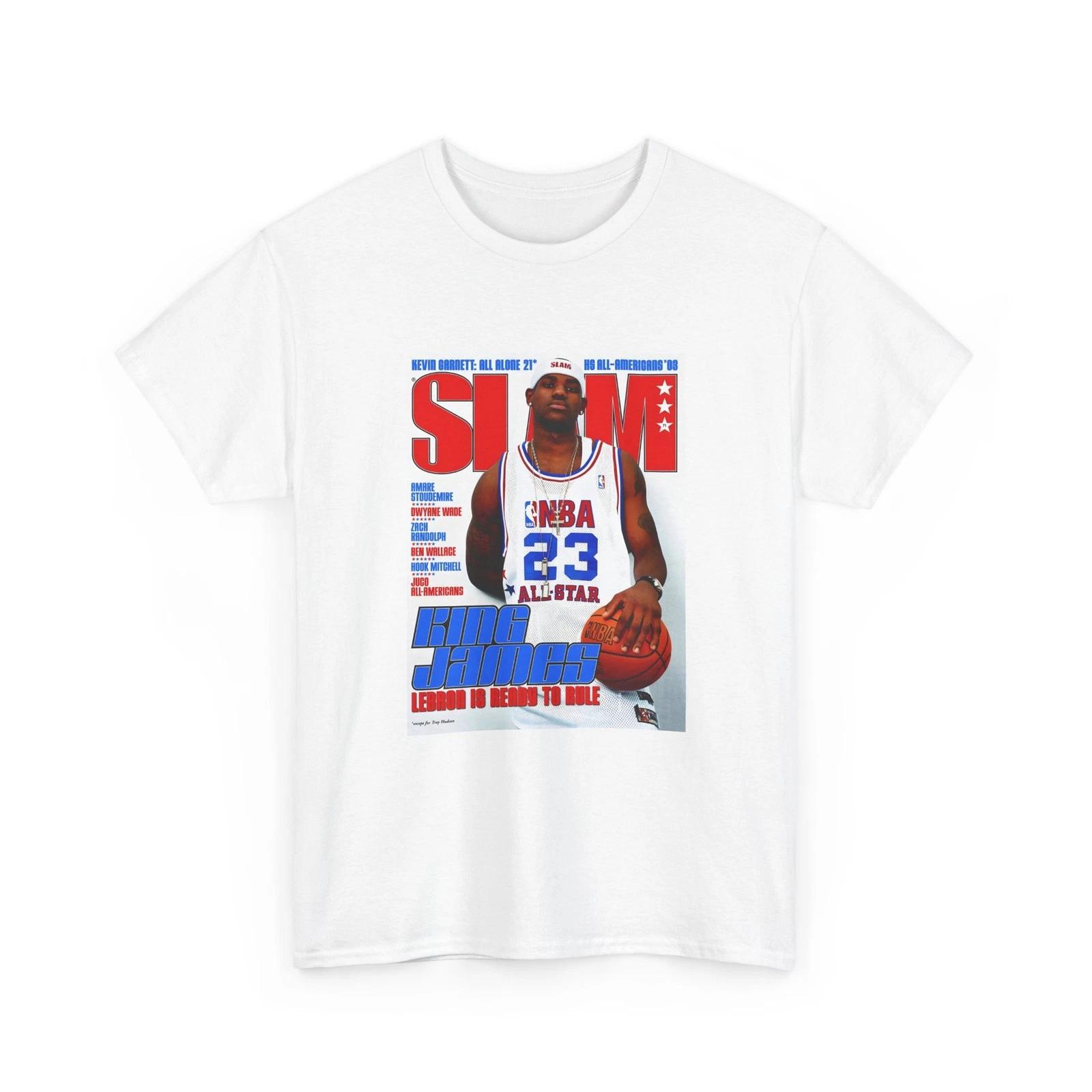 Lebron James Vintage Basketball NBA All-Star Shirt, Retro Slam Magazine T-Shirt 2XL