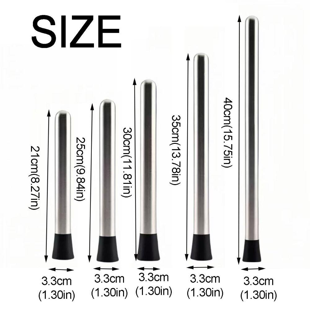 Stainless Steel Bar Muddler Long Handle Fruit Tea Pounding Stick Bar Accessories