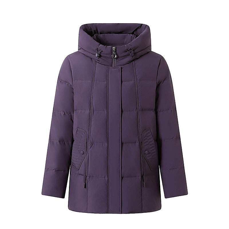 Petite Women's Mid-Length Down Jacket, 2025 Winter, Stylish & Thickened for Cold Protection, Ideal for Middle-Aged & Elderly.