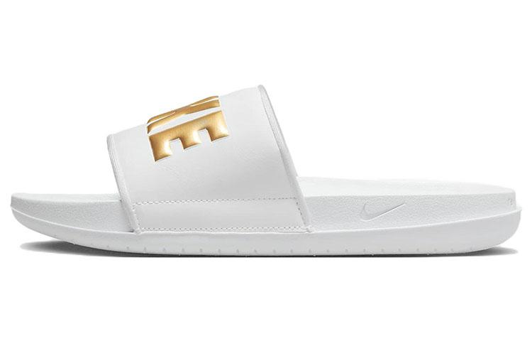 Nike Offcourt Slide  White Metallic Gold  Women s BQ4632-106 42