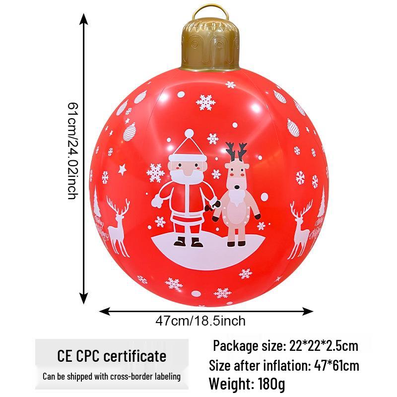 Cross-Border Christmas Courtyard Decoration: PVC Lantern & Inflatable Christmas Ball Set
