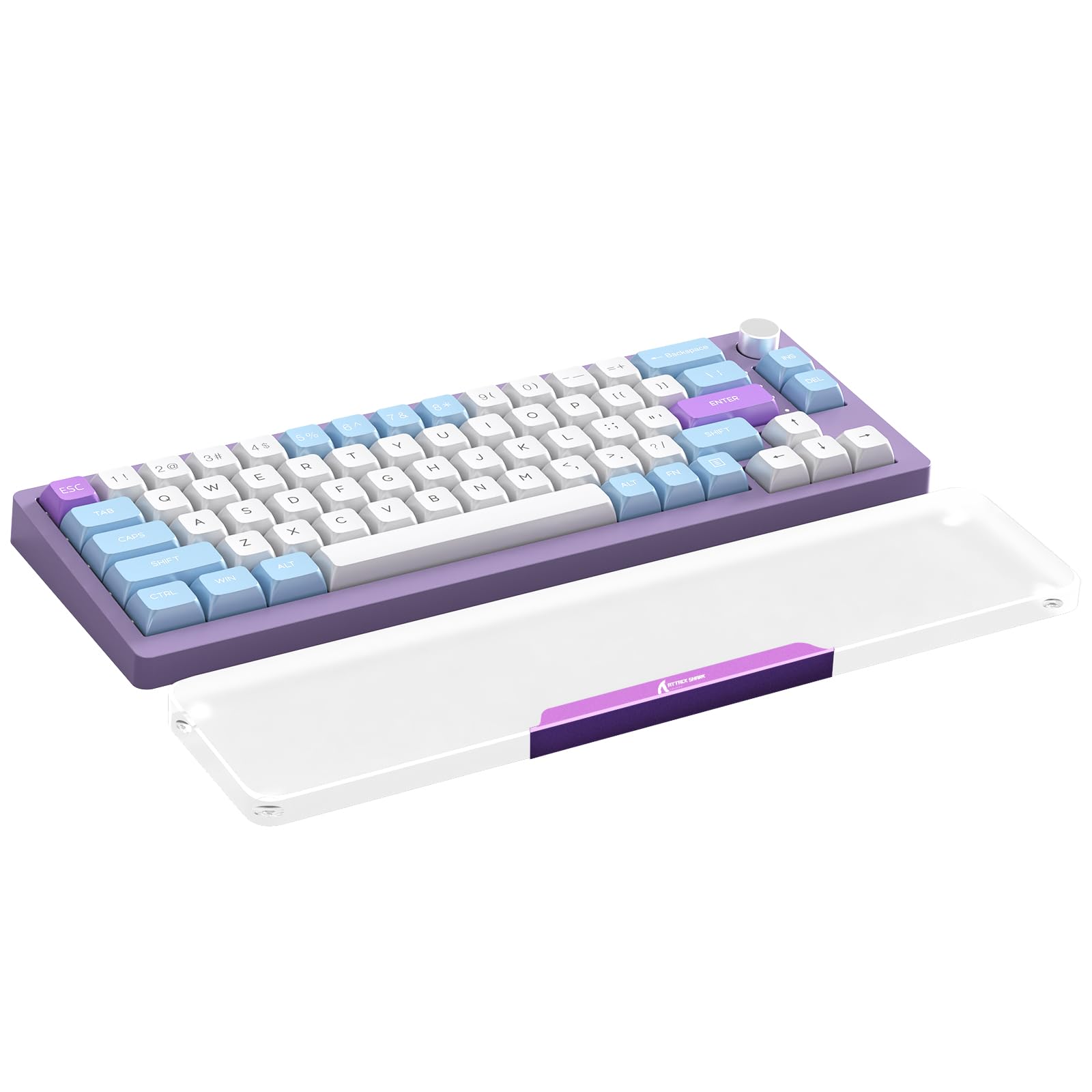 

ATTACK SHARK x Acrylic Keyboard Wrist Protection Wrist Rest for Keyboards Mechanical Keyboard Ergonomic Computer Keyboard Wrist Protection Wrist фіолетовий