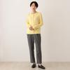 Afternoon Tea Living Sweater JA36, 100-Wash Basic Cardigan, Size L, Yellow