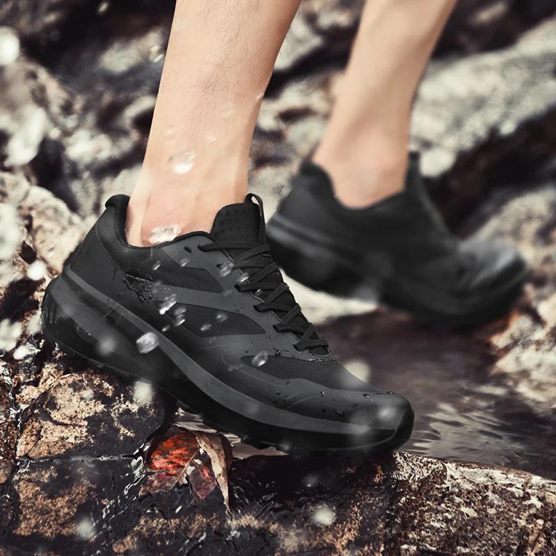 Men's Sports Shoes Male Casual Lightweight Non-slip Sneaker Outdoor Mesh Breathable Lace Up Running Shoes Zapatillas De Deporte