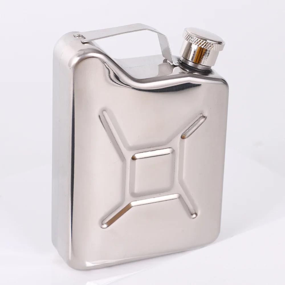 5 Oz Thickened Stainless Steel Portable Carry-on Outdoor Wine Set Steel Oil Pot Oil Type Wine Pot Camping Cookware