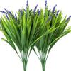 Outdoor Fake Flower Green Plant Spring Grass Lavender Artificial Simulation Plant Monkey Grass Home Decoration Lavender Flower