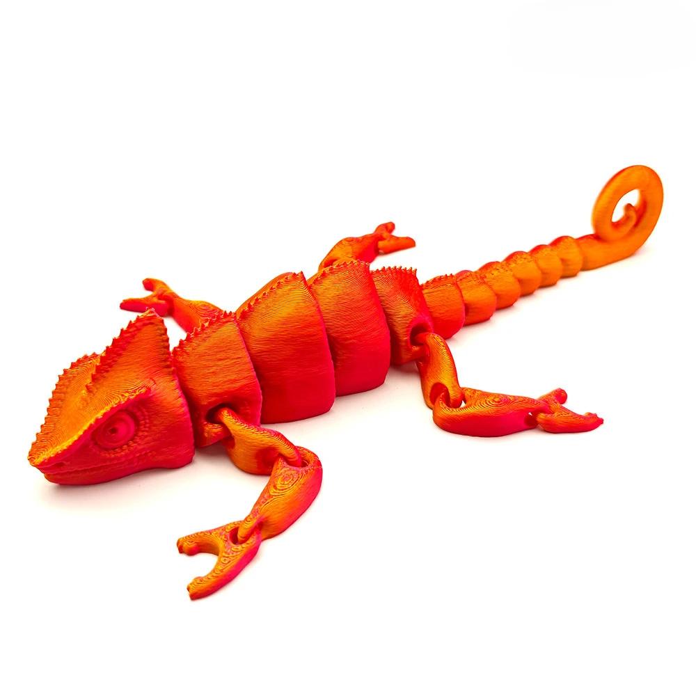 3D Printed Chameleon Tabletop Ornaments, Creative Toys, Animal Ornaments For Home Decoration