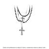 New Multi Layer Cross Bead Long Pendant Metal Cross Cross Pendant Vintage Design Sweet Cool Beaded Chain Women Gift