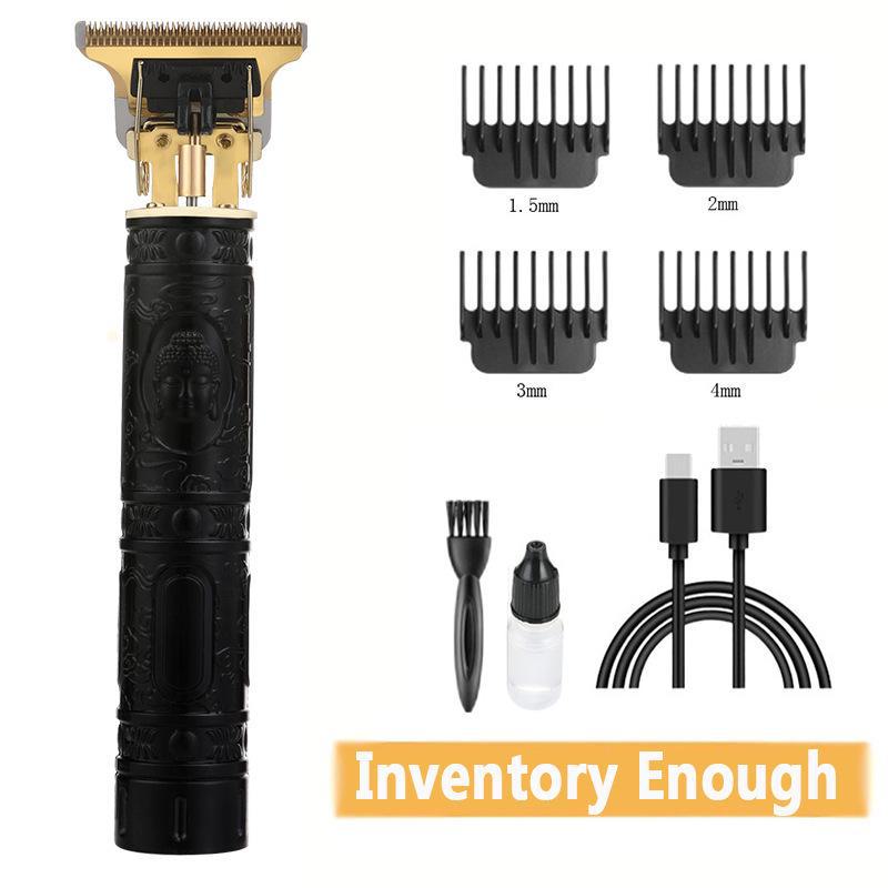 T9 Cross-Border Electric Hair Clipper for Bald & Oil Heads with Carving Razor